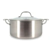 Image de Faitout Triply 24cm acier inoxydable couvercle verre MENASTYL
