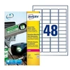 Image de Avery Heavy Duty Laser Labels - Polyester - blanc - 45.7 x 21.2 mm 960 étiquette(s) (20 feuille(s) x 48) étiquettes