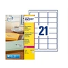 Image de - Clair - 63.5 x 38.1 mm 525 étiquette(s) (25 feuille(s) x 21 étiquettes adresses
