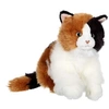 Image de Peluche chat Chat Mimiz tricolore couché 28 cm souple