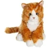 Image de Peluche Chat Mimiz Roux et Blanc 28 cm Pelage tout doux