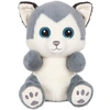 Image de Peluche - Peluche Chien Husky SKANDY gris bleuté - 23 cm