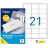 Image de 2100 étiquettes blanches - A4 - 63,5x38,1mm - multiusage - Agipa 118984