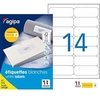 Image de 1400 Etiquettes Blanches - A4 - 99,1X38,1Mm - Agipa 118986