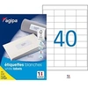 Image de 4000 Etiquettes Blanches - A4 - 48,5X25,4Mm - Multi-Usage - Agipa 118991