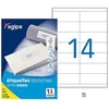 Image de 1400 étiquettes blanches - A4 - 105x39mm - Agipa 119002
