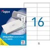 Image de 1600 Etiquettes Blanches - A4 - 105X37Mm - Multi-Usage - Agipa 119012