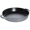 Image de Staub Poêles en fonte Plat à paella 34 cm, Fonte, Gris graphite