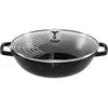 Image de Staub Wok 30 Cm With Lid Cast Iron One Size