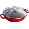 Image de Staub Spécialités 30 cm, Wok avec couvercle en verre, Cerise