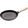 Image de Staub Poêles en fonte Poêle avec poignée en bois 28 cm, Fonte, Noir mat