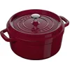 Image de STAUB Cocotte en Fonte Émaillée avec Couvercle, Tous feux dont induction, 4 personnes, Ronde, 24 cm, 3,80 L, 5 kg, Bordeaux en occasion ou reconditionné