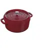 Image de Cocotte 24 cm, Rond(e), Bordeaux, Fonte