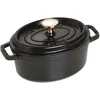 Image de Staub La Cocotte Cocotte 17 cm, Ovale, Noir mat, Fonte