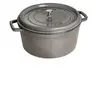 Image de Cocotte en fonte émaillée ronde Staub gris graphite - 1102018 - Fonte - Ronde - 20 cm - Gris graphite