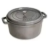 Image de Cocotte ronde en fonte 22 cm Gris Graphite