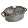 Image de STAUB Cocotte en Fonte, Ovale, Ø 27 cm, 3,2 L, Gris Graphite en occasion ou reconditionné
