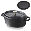Image de Cocotte fonte ovale, 27 cm, noir