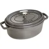Image de Staub La Cocotte Cocotte 29 cm, Ovale, Gris graphite, Fonte