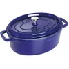 Image de Staub La Cocotte Cocotte 29 cm, Ovale, Bleu intense, Fonte