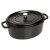 Image de - 1103125 - Cocotte - Ovale - Noire Mat - 31 cm