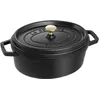 Image de Staub La Cocotte Cocotte 31 cm, Ovale, Noir mat, Fonte