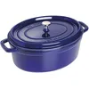Image de Staub La Cocotte Cocotte 31 cm, Ovale, Bleu intense, Fonte