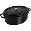 Image de Staub La Cocotte Cocotte 33 cm, Ovale, Noir mat, Fonte