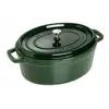 Image de Cocotte en fonte émaillée ovale basilic - 1103385 - Fonte - Ovale - 33 cm - Basilic