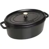Image de Staub La Cocotte Cocotte 37 cm, Ovale, Noir mat, Fonte
