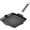 Image de Staub Grils Gril avec bec verseur 24 cm, Fonte, Noir mat