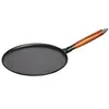 Image de - 1212823 - Crépière avec manche en bois - Noire - 28 cm