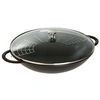 Image de - 1313923 - Wok avec couvercle en verre - Noir Mat - 37 cm