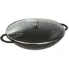 Image de Staub Spécialités 37 cm, Wok avec couvercle en verre, Noir mat
