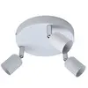 Image de Plafonnier 3 spots, fer blanc Basic