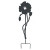 Image de Déco en métal à planter Coquelicot - 22x70 cm - anthracite