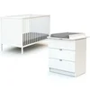 Image de - Chambre bébé lit et commode à langer en bois ALBA