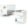 Image de - Chambre bébé lit et commode à langer en bois ALBA