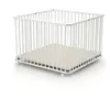 Image de Parc bébé pliant blanc en bois massif 100x100