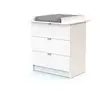 Image de Commode bébé en bois blanc 3 tiroirs plan à langer