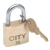 Image de Cadenas à clés s'entrouvrants corps laiton anse acier cémenté City 45