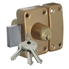 Image de Verrou CITY 26 à double entrée gâche huisserie bois cylindre de 40mm - - 10022401