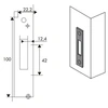 Image de Gâche platine 49P pour porte sans huissserie finition brute - - 9702049P