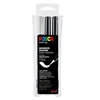 Image de Marqueur PCF-350 pointe pinceau 2 noirs - 1 blanc