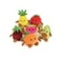Image de Fruity 's cagette de 6 peluches toutes douces fruits et légumes +/- 17 cm