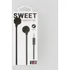Image de Écouteurs filaires TNB Sweet Jack, micro intégré & câble plat, élégance noire