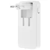 Image de T'nB - Adaptateur secteur - GaN, prise pliable - 65 Watt - PD - 3 connecteurs de sortie (USB-C, 2 x USB) - blanc