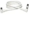 Image de Câble Coaxial mâle/femelle Fiches coudé à 90 des 2 cotes 1.50 m Blanc 9.52 mm