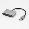 Image de Adaptateur USB 2.0 Mâle - HDMI F - VGA F - Résolution 1920x1080P - Boîtier métal - Adaptateur USB-C inclus