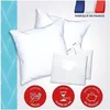 Image de Pack 2 oreillers tendance 60x60cm + 2 protege oreillers imperméable 60x60 cm - Garnissage 100% Polyester
